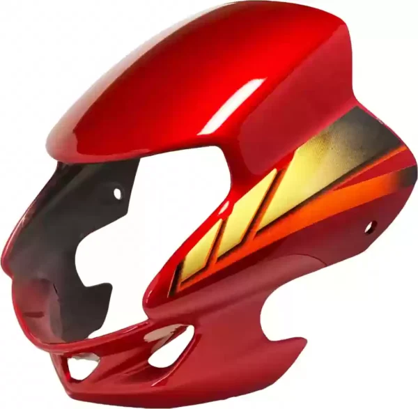 Hero HF Deluxe Headlight Visor Mask Fairing Red Golden
