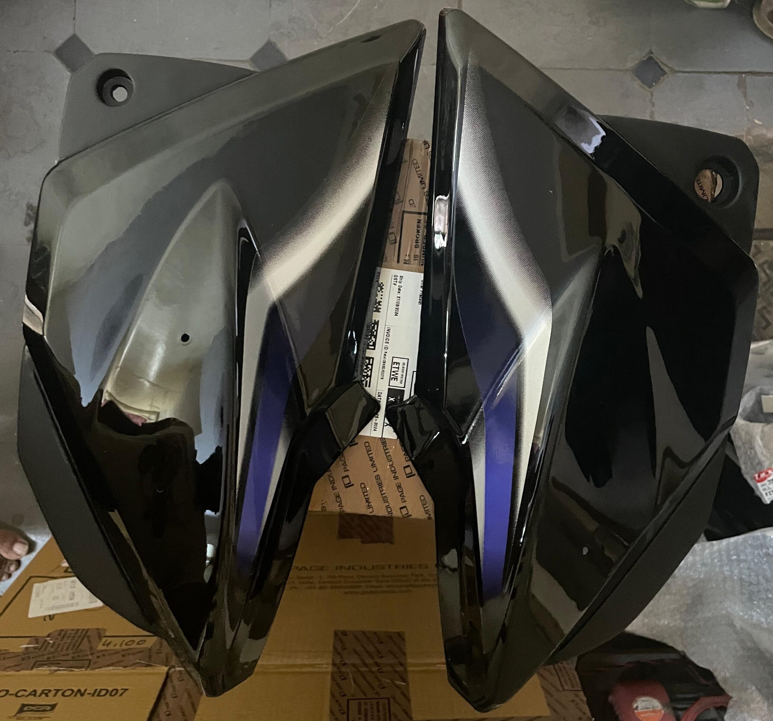 Hero Splendor Pro Side Panel Black Blue