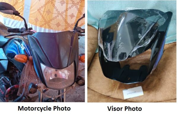 star-city-110-black-blue-visor-2.jpeg TVS Star City 110 Headlight Visor Mask Fairing Black Blue