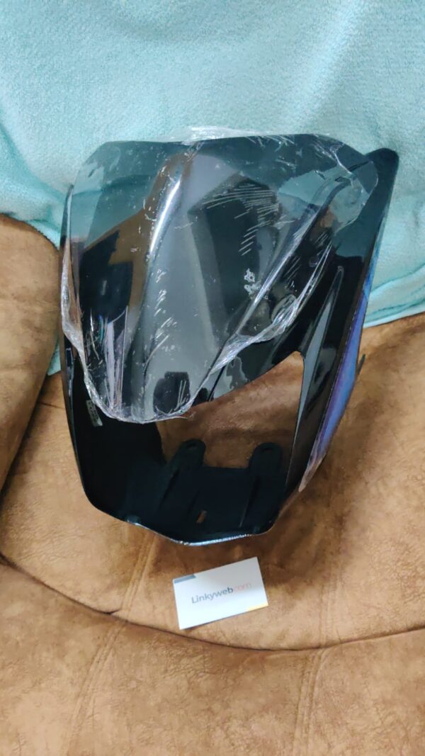 star-city-110-black-blue-visor.jpeg TVS Star City 110 Headlight Visor Mask Fairing Black Blue