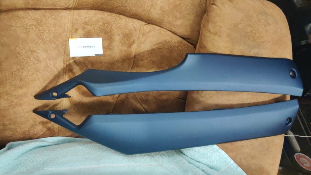 suzuki access 125 foot trim in matte blue finish shown for representation