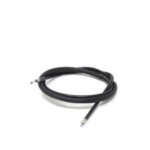 Suzuki Samurai choke cable showing steel inner wire and black outer casing