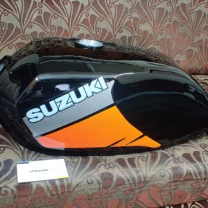 Suzuki samurai petrol tank in gloss black finish with classic branding
