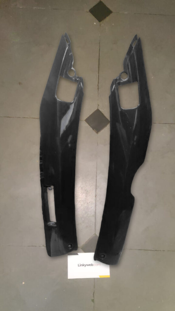 Tvs jupiter black foot trim accessory shown against a neutral background