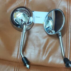 tvs jupiter chrome mirrors fitted on a scooter for clear rear view visibility