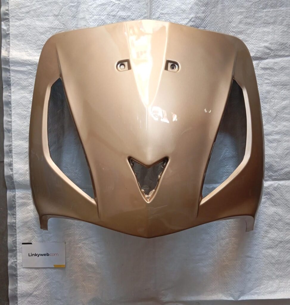 tvs jupiter mystic gold front nose panel displayed on a neutral background