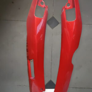 tvs jupiter red foot trim installed on scooter