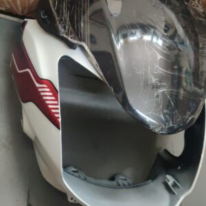 tvs phoenix headlight visor mask fairing made from durable fiber material