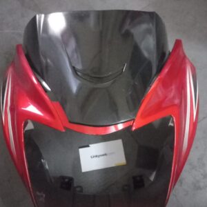 Tvs star city visor red fiber headlight mask fairing