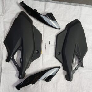 Tvs star sport side panel in black and silver finish with matching stickers
