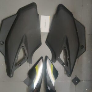 Tvs star sport side panel in silver and green color pair with pre-fitted stickers