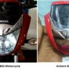 unicorn-bs6-red-visor2.jpeg Honda Unicorn BS6 Headlight Visor Mask Fairing Red