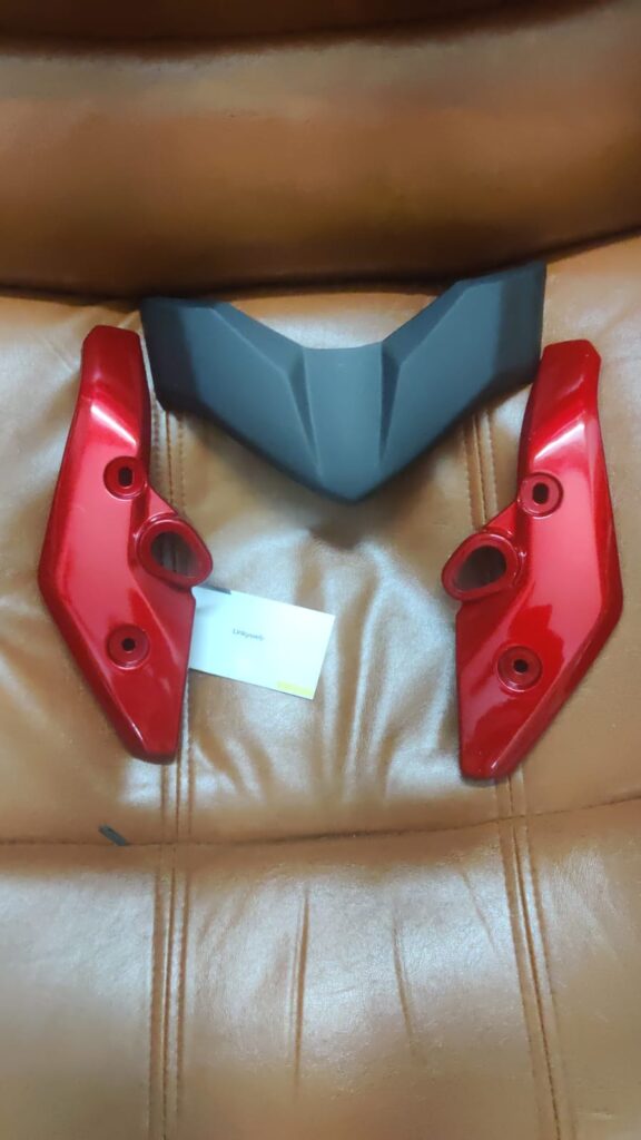 Red yamaha fz headlight visor mask fairing made from durable fiber