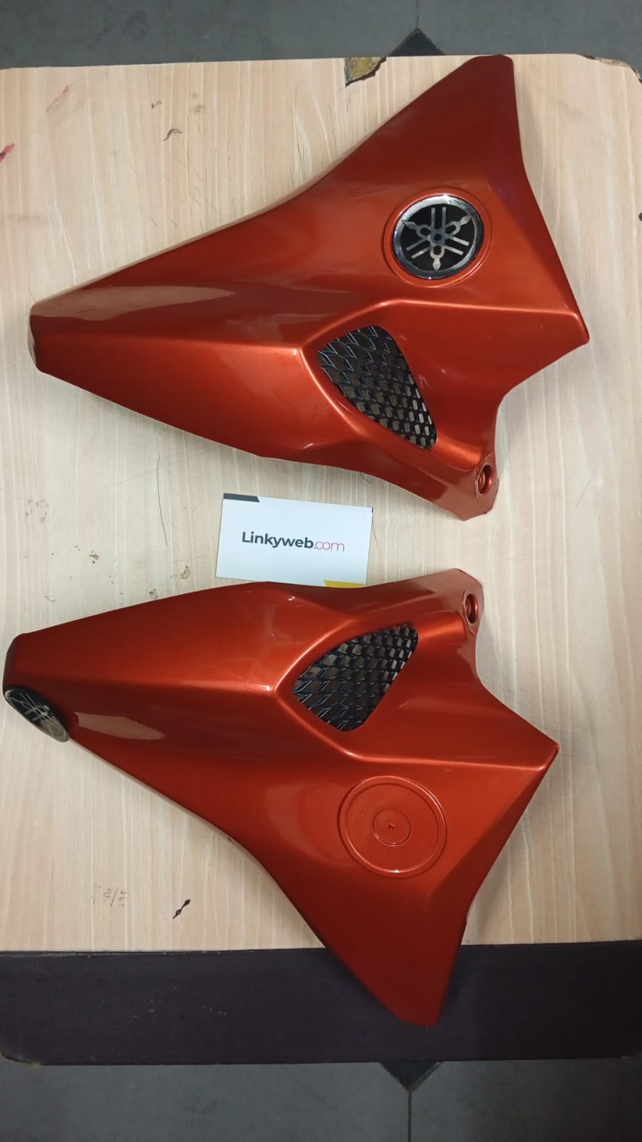 Yamaha FZ V2 TPFC Guard in orange color made from durable fiber material