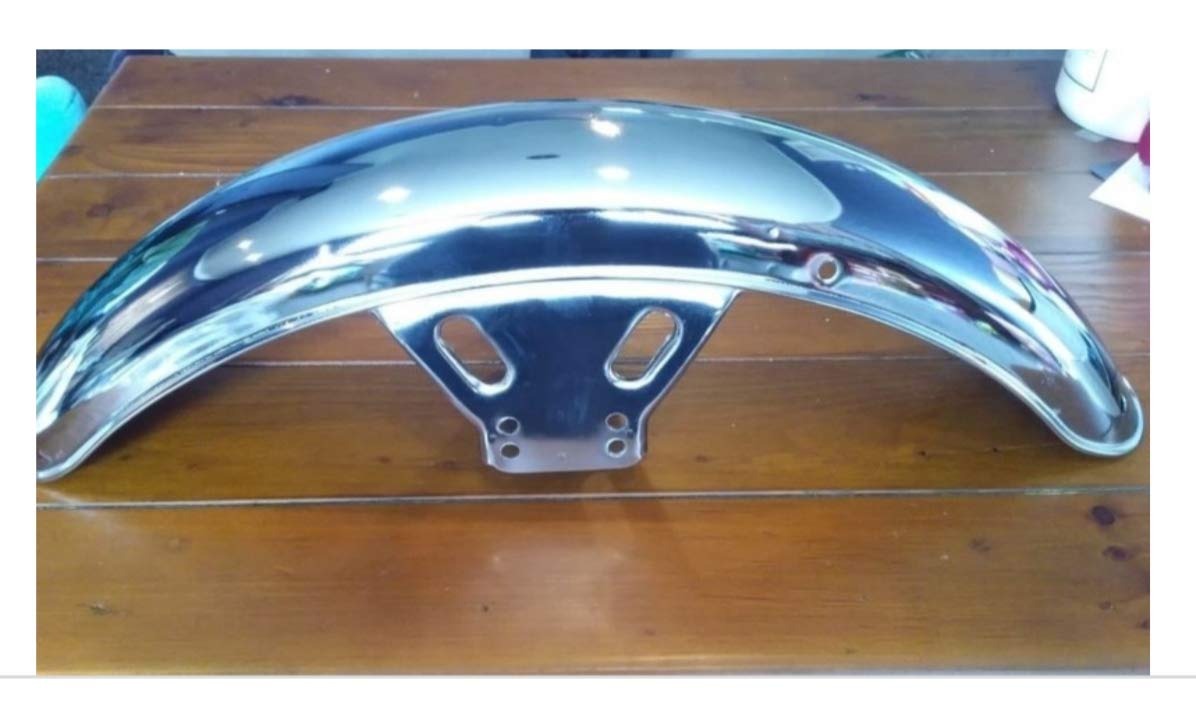 Yamaha rx 100 front mudguard metal replacement part studio shot