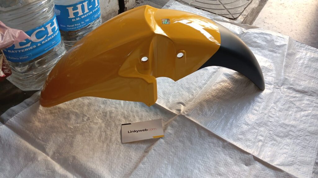 Yellow honda stunner mudguard front fender fiber part