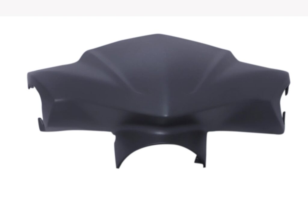 Front view of a Honda Dio grey visor replacement cowl made of ABS plastic